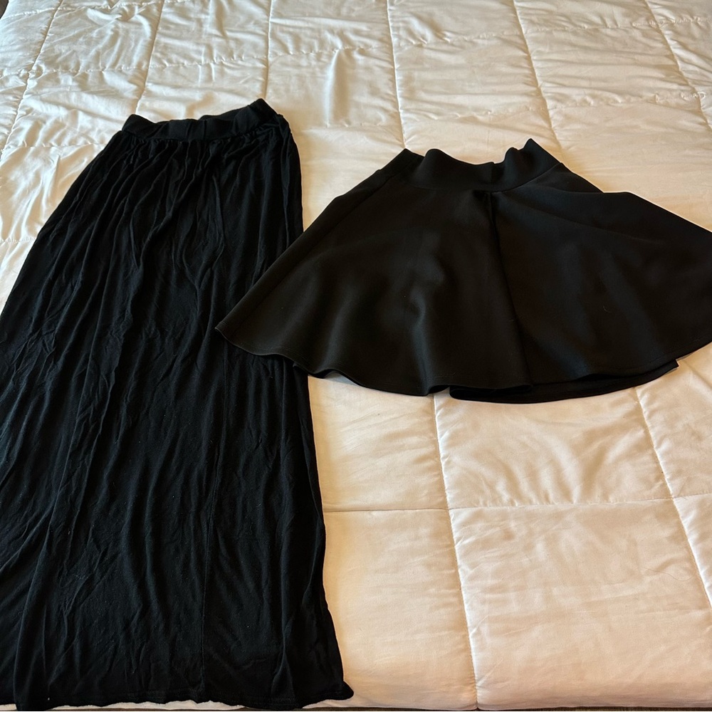 Elegant Black Women's Skirt Set